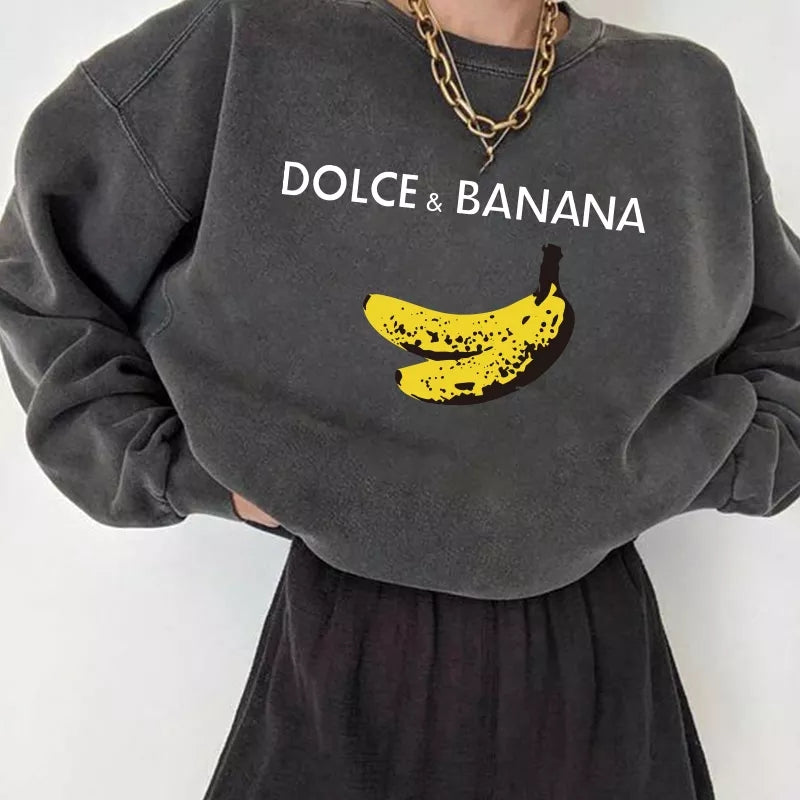 Buzo dama dolce y banana - Gris